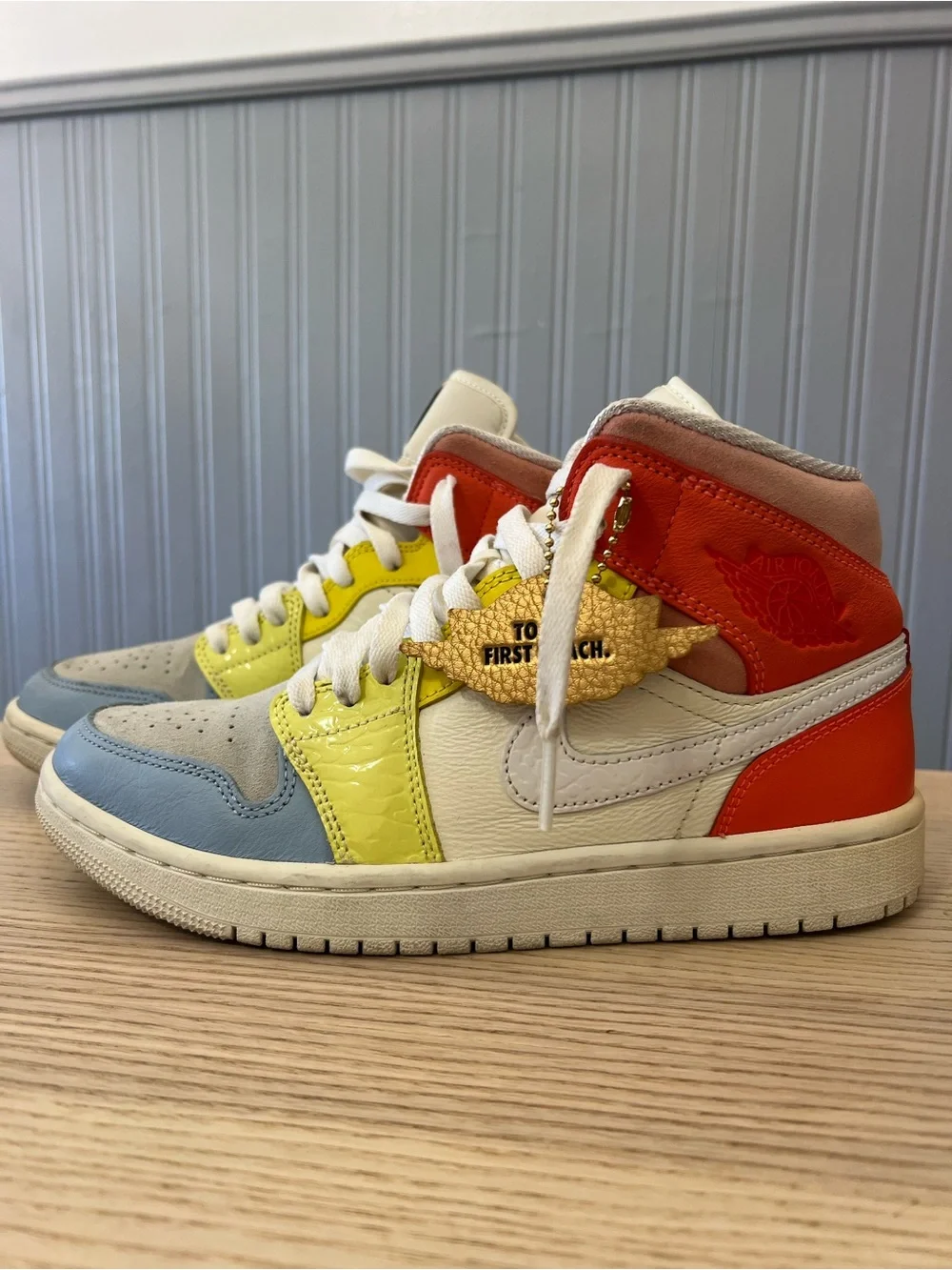 Nike Wmns Air Jordan 1 Mid 'To My First Coach' Sneakers / Size: 7.5 / Streetwear